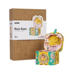 [BẢN XUẤT KHẨU TIẾNG ANH] Mô hình Hộp nhạc Con mèo Vui Vẻ - Fishing Kitty Music Box Robotime
