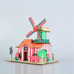Đồ chơi lắp ráp gỗ 3D Mô hình Nhà gỗ Tulips Ranch