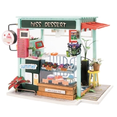 Mô hình nhà DIY Doll House Robotime Ice Cream Station DGM06 Kèm Bộ dụng cụ và Keo dán