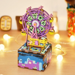 [BẢN QUỐC TẾ TIẾNG ANH] Ferris Wheel Music Box – Đồ chơi lắp ráp gỗ 3D Mô hình Hộp nhạc Vòng đu quay