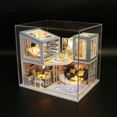 Mô hình nhà DIY Doll House First Meet Kèm Mica Chống bụi, Bộ dụng cụ và Keo dán