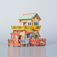 Đồ chơi lắp ráp gỗ 3D Mô hình Nhà gỗ Country Cottage TB-C009