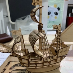 Đồ chơi lắp ráp gỗ 3D Mô hình Thuyền Buồm Sailing Ship - Tặng kèm đèn LED
