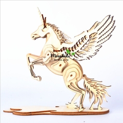 Đồ chơi lắp ráp gỗ 3D Mô hình Kỳ lân Unicorn Laser