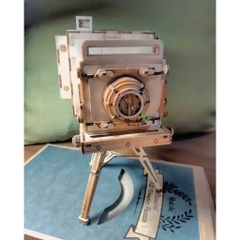 Đồ chơi lắp ráp gỗ 3D Mô hình Máy chụp hình Cổ điển