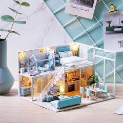 Mô hình nhà DIY Doll House Poetic Life Kèm Mica Chống bụi, Bộ dụng cụ và Keo dán