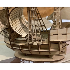 Đồ chơi lắp ráp gỗ 3D Mô hình Thuyền Buồm Sailing Ship - Tặng kèm đèn LED