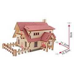 Đồ chơi lắp ráp gỗ 3D Mô hình Nhà Ranch House Laser