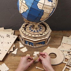 Đồ chơi Lắp ráp gỗ 3D Mô hình Cơ động học Quả Địa Cầu The Global ST002 - Not Specified