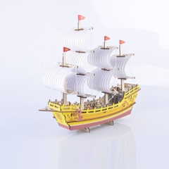 Đồ chơi lắp ráp gỗ 3D Mô hình Thuyền Silk Merchant Ship Laser