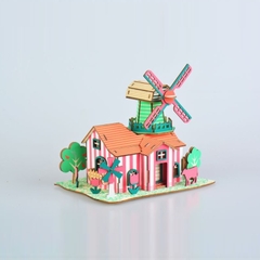Đồ chơi lắp ráp gỗ 3D Mô hình Nhà gỗ Tulips Ranch