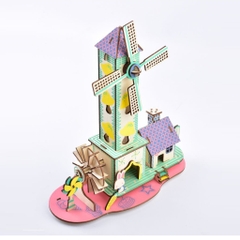 Đồ chơi lắp ráp gỗ 3D Mô hình Nhà nhỏ Nông thôn HD01