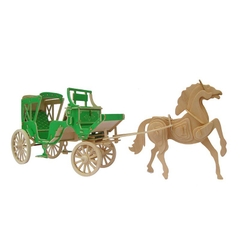Đồ chơi Lắp ráp gỗ 3D Mô hình Xe Ngựa Hoàng Gia Brett Carriage