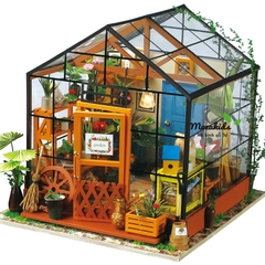 [BẢN QUỐC TẾ TIẾNG ANH] Đồ chơi lắp ráp gỗ 3D Mô hình DIY Doll House Kit Cathy is Flower DG104 Robotime