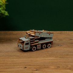 Đồ chơi lắp ráp gỗ 3D Mô hình Xe tên lửa Mini