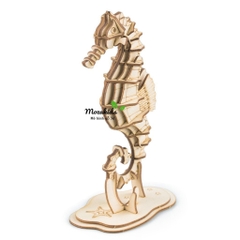Đồ chơi lắp ráp gỗ 3D Mô hình Cá Ngựa Seahorse Laser