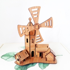 Đồ chơi lắp ráp gỗ 3D Mô hình Cối Xay gió Childishness Windmill Cottage R-9095