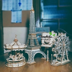 Đồ chơi lắp ráp gỗ 3D Mô hình Máy chụp hình Cổ điển