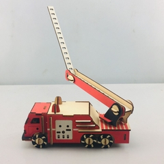 Đồ chơi lắp ráp gỗ 3D Mô hình Xe Cứu Hỏa Fire Truck Laser