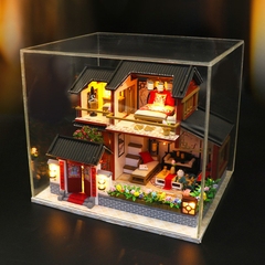 Mô hình nhà DIY Doll House Auspicious Sign Loft Kèm Mica Chống bụi, Bộ dụng cụ và Keo dán