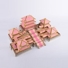 Đồ chơi lắp ráp gỗ 3D Mô hình Cung A Phòng Epang Palace - Tặng kèm đèn LED USB trang trí