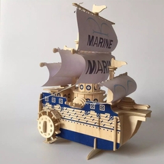 Đồ chơi lắp ráp gỗ 3D Mô hình Tàu Hải Quân Marine OnePiece