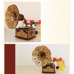 Đồ chơi lắp ráp gỗ 3D Mô hình Máy Hát R-9093