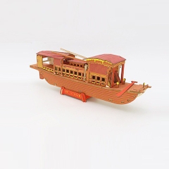 Đồ chơi lắp ráp gỗ 3D Mô hình Thuyền Đỏ Red Boat Laser HG-A048