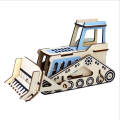 Đồ chơi lắp ráp gỗ 3D Mô hình Máy Ủi Bulldozer Laser LC-P469