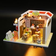 Mô hình nhà DIY Doll House Lớp học Class 1 Kèm Mica chống bụi, Bộ dụng cụ và Keo dán