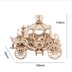 Đồ chơi lắp ráp gỗ 3D Mô hình Xe Ngựa Bí Ngô Pumpkin Cart TG302