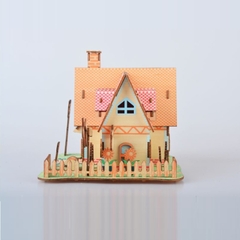 Đồ chơi lắp ráp gỗ 3D Mô hình Nhà Sunflower Manor Loại thường