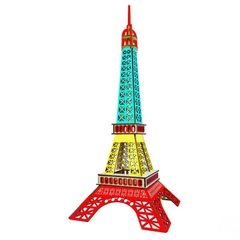 Đồ chơi lắp ráp gỗ 3D Mô hình Tháp Eiffel 3 màu Laser BZQ-032