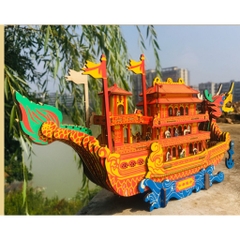 Đồ chơi lắp ráp gỗ 3D Mô hình Thuyền Rồng Dragon Boat HG-A014