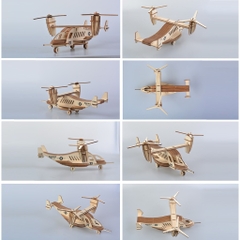 Đồ chơi lắp ghép gỗ 3D Mô hình Trực Thăng Osprey Transporter C-006 Laser