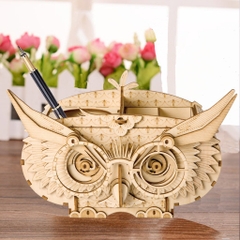 Đồ chơi lắp ráp gỗ 3D Mô hình Hộp Đựng bút Hình Con Cú