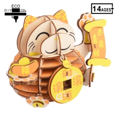 Đồ chơi lắp ráp gỗ 3D Mô hình Lucky Cat HG05