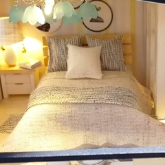 Mô hình nhà DIY Doll House Mermaid Tribe Kèm Mica Chống bụi, Bộ dụng cụ, Keo dán và Bộ phát nhạc