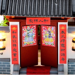 Mô hình nhà DIY Doll House Auspicious Sign Loft Kèm Mica Chống bụi, Bộ dụng cụ và Keo dán