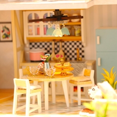 Mô hình nhà DIY Doll House Mermaid Tribe Kèm Mica Chống bụi, Bộ dụng cụ, Keo dán và Bộ phát nhạc