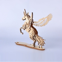 Đồ chơi lắp ráp gỗ 3D Mô hình Kỳ lân Unicorn Laser