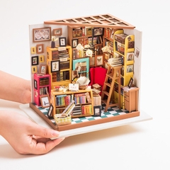 [BẢN QUỐC TẾ TIẾNG ANH] Đồ chơi lắp ráp gỗ 3D Mô hình Nhà DIY Doll House Sam's Study DG102 Robotime