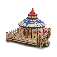 Đồ chơi lắp ráp gỗ 3D Mô hình Mongolian Yurts LC-GP258 Laser