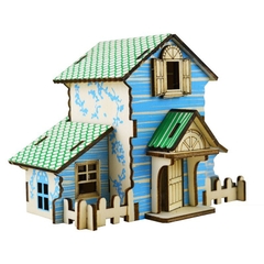 Đồ chơi lắp ráp gỗ 3D Mô hình Forest Cottage Laser