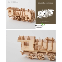 Đồ chơi lắp ráp gỗ 3D Đầu máy Xe Lửa Steam Locomotive