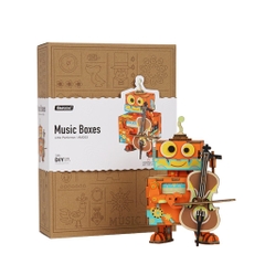 [BẢN XUẤT KHẨU TIẾNG ANH] Mô hình Hộp nhạc Con mèo Vui Vẻ - Fishing Kitty Music Box Robotime