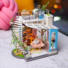 [BẢN XUẤT KHẨU TIẾNG ANH] Mô hình nhà DIY Doll House Robotime Dora's Loft DG12 Kèm Bộ dụng cụ và Keo dán