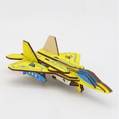 Đồ chơi lắp ráp gỗ 3D Mô hình Máy bay F-22 Raptor Laser TB-A021