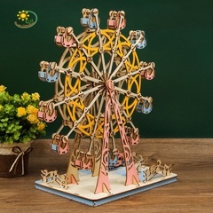 Đồ chơi lắp ráp gỗ 3D Mô hình Bánh xe Ferris HK02