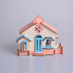 Đồ chơi lắp ráp gỗ 3D Mô hình Chocolate House Laser